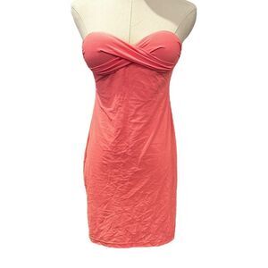 Vintage Styleworks‎ Women’s Mini Dress Neon Orange Padded Spandex Sz 6 Micro